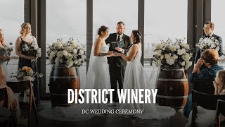 Wedding Ceremony at District Winery in DC