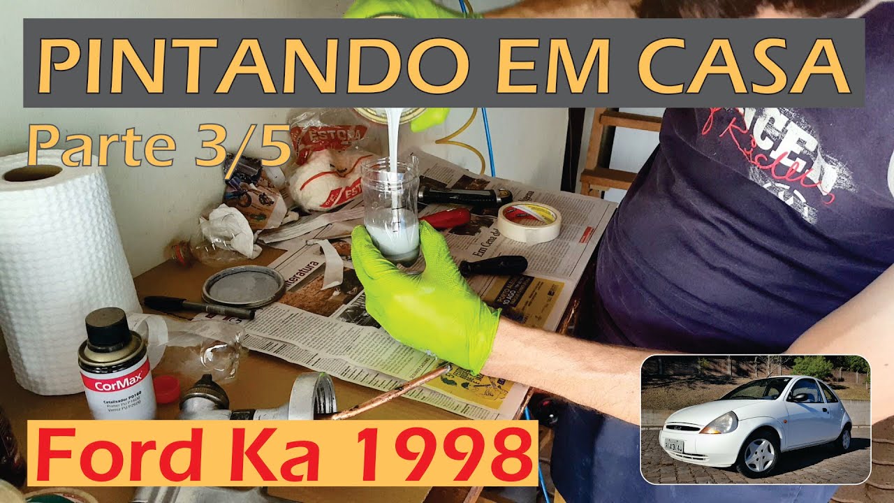 Pintando o carro em casa - Aplicando Fundo PU / Primer - Par