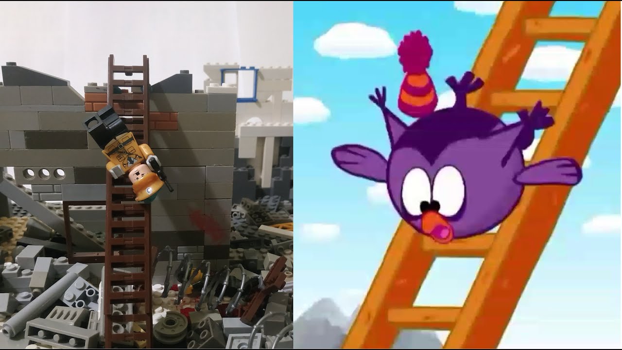 ГИТЛЕР ПАДАЕТ С ЛЕСТНИЦЫ!!! (Лего версия совунья падает с лестницы ...