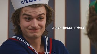 steve harrington being a dork.