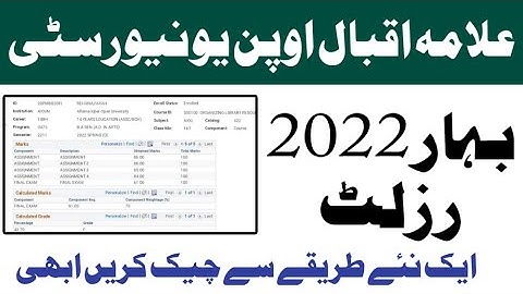 Aiou Result Check Karne Ka Tarika Spring 2022 | Aiou Ba , Bcom , Bed Results Check