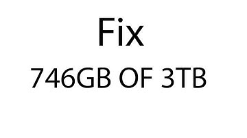 Fixed: New 3TB Drive Only Shows 746GB Available