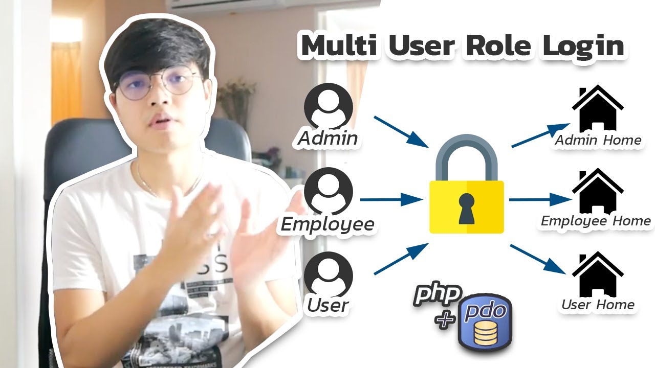 สร้างหน้า login php  New  สอนทำระบบ Multi User Role Login ด้วย PHP + PDO