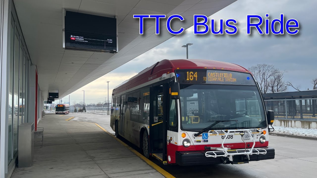 Toronto TTC 164 Castlefield Bus Ride - Full Route Eastbound 12/17/2025