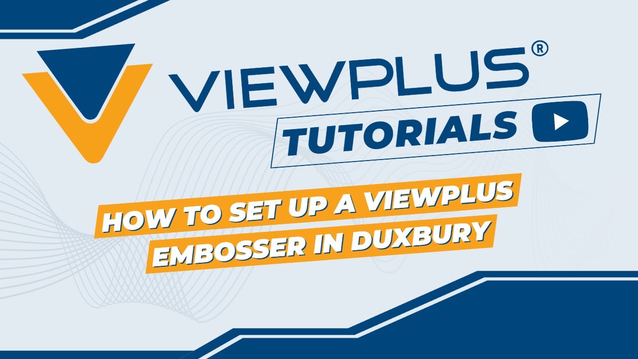 How to set up a ViewPlus Embosser in Duxbury - YouTube