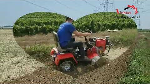 Máy xới đất ngồi lái chạy dầu 9hp Turbo TBX9 #mayxoidat lh 0971.62.88.00