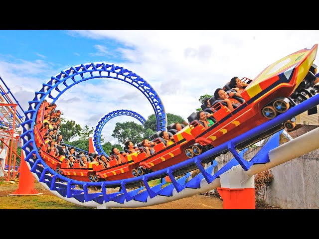 ZIMERMAN Roller Coaster Experience at Glorious Fantasyland Theme Park in Dapitan 4K class=