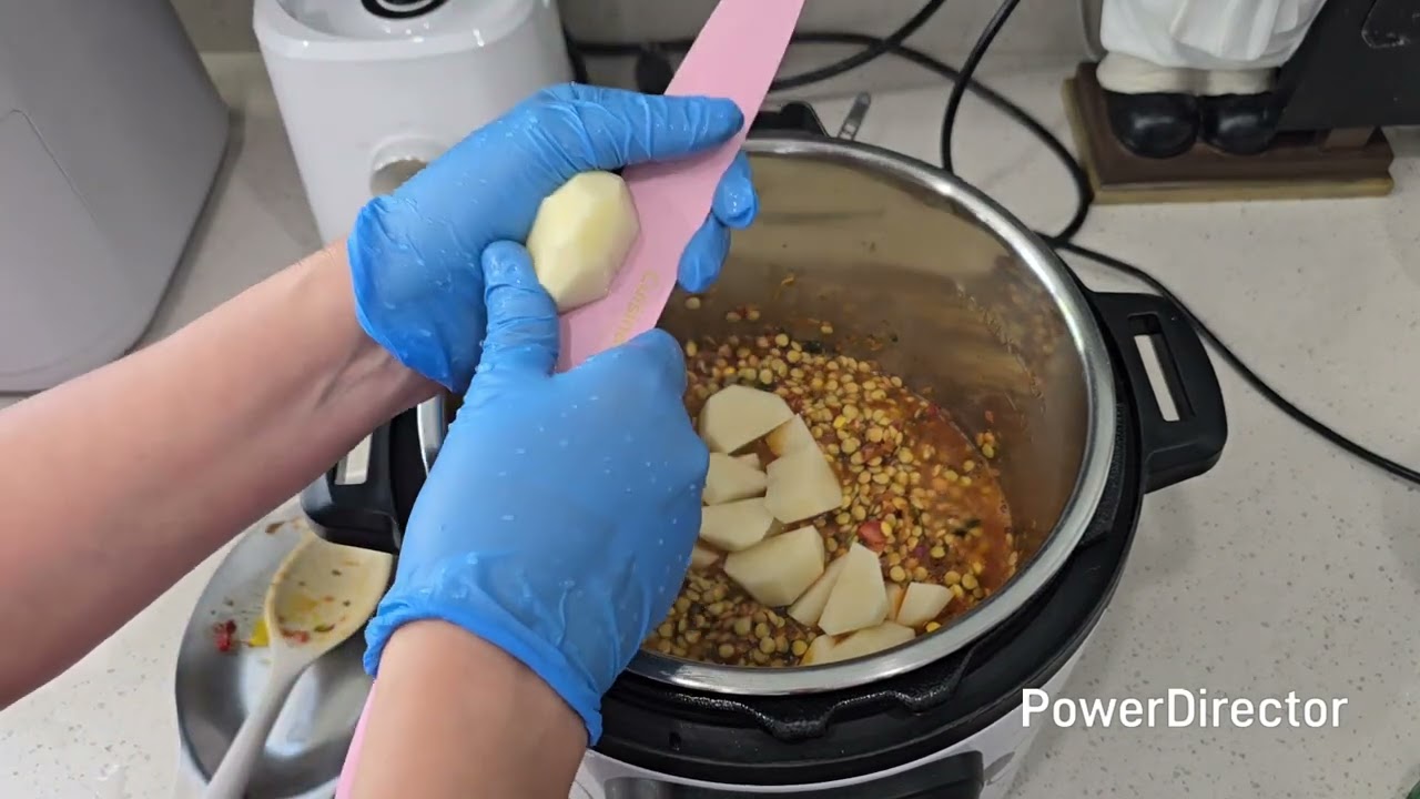 SOPA DE LENTEJAS EN OLLA DE PRESIÓN ELÉCTRICA