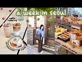 Seoul vlog  cafe hopping croissant salt bread milk tea what i eat bukchon hanok village mall