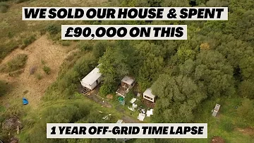 1 YEAR OFF GRID - Everything we build on our abandoned land | TIMELAPSE | Renovating a caravan park
