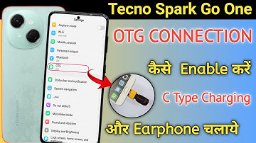 tecno spark go 1 5g me otg connect kaise kare !! how to connect otg in tecno spark go 1 !! tecno