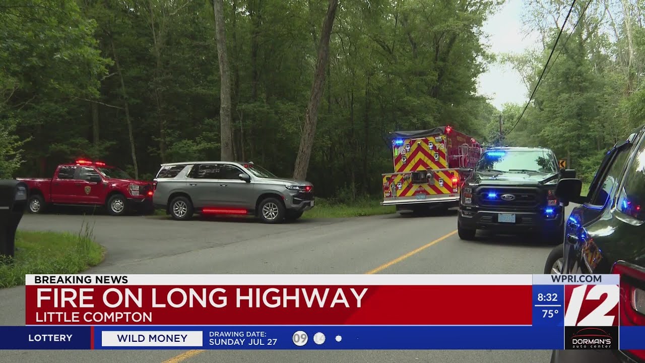 Crews respond to Little Compton house fire - YouTube