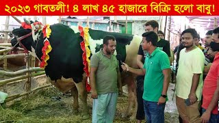 গাবতলী হাটে ৪ লাখ ৪৫ হাজারে বিক্রি হলো টাঙ্গাইলের বাবু  গাবতলী গরুর হাট ২০২৩ || কৃষি ঘর