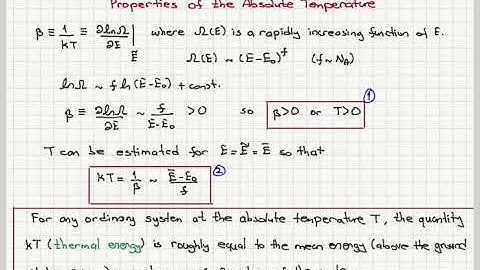 Week 6-3 Properties of the Absolute Temperature