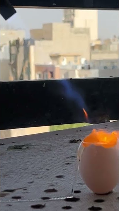 egg under fire amazing explosion