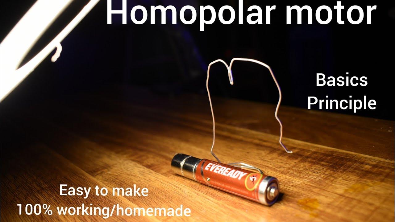 homopolar motor/how to build/principle/basic/easy to make/homemade 100 ...