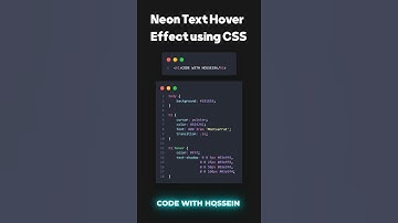 CSS Neon Text Hover Effect | #shorts