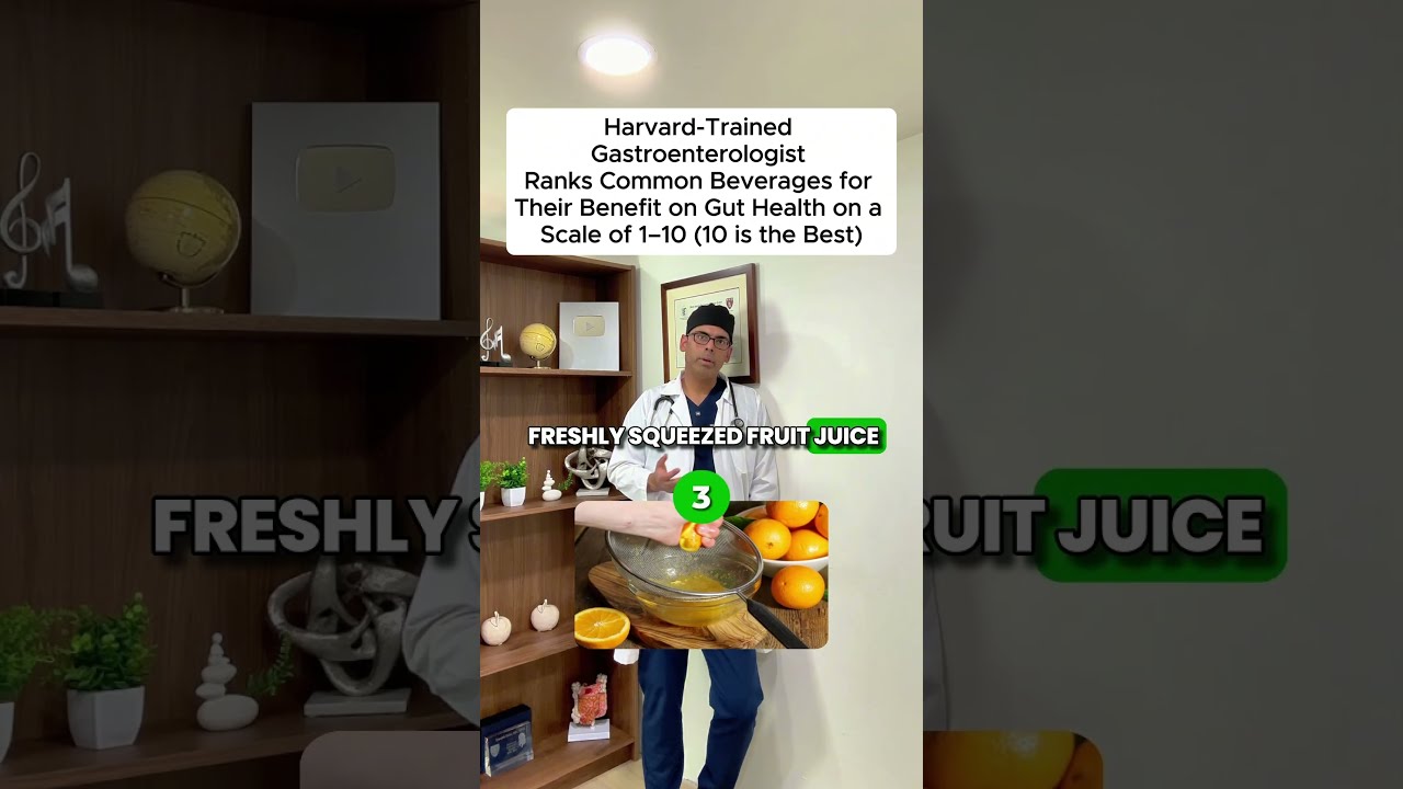 Doctor Sethi Ranks Common Beverages For Their Benefit On Gut Health A Scale Of 1 10 