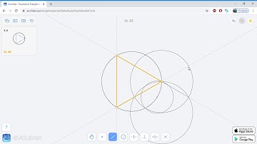 4.4 Euclidea - Equilateral Triangle in Circle - Soluce 5L 6E