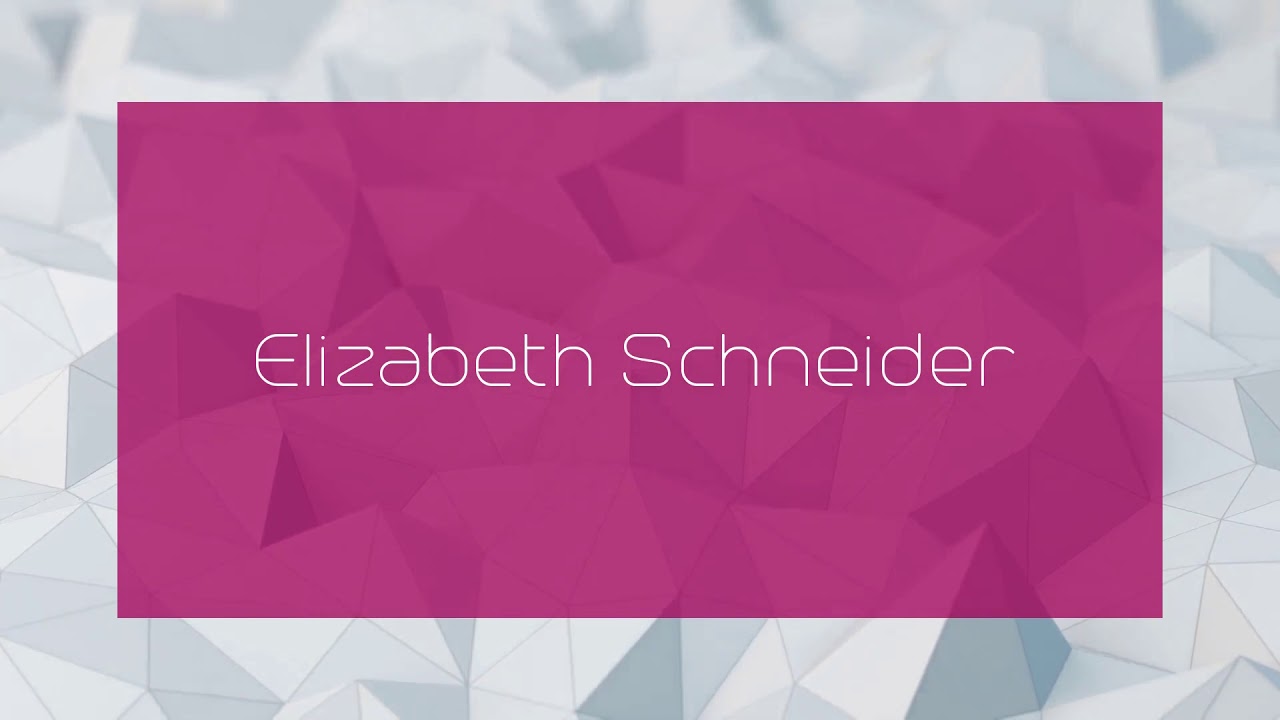 Elizabeth Schneider - appearance