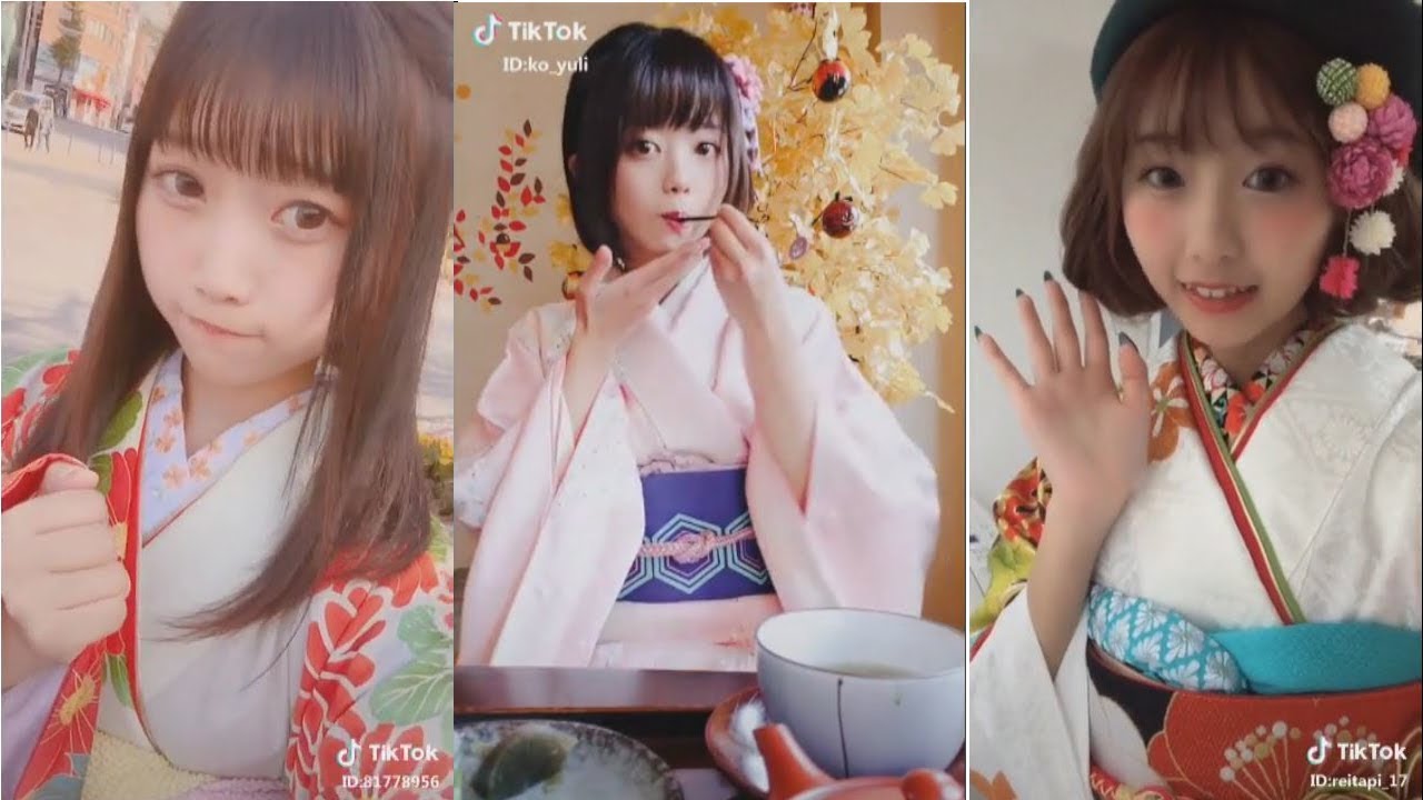 Tik Tok Japan 着物美人 Japanese Kimono Girls 7 Youtube