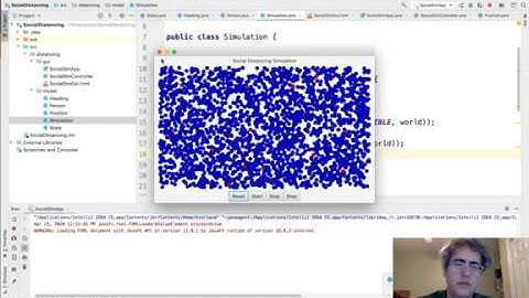 Social Distancing Simulation in JavaFX: 3 - GUI, Controller, and Movement