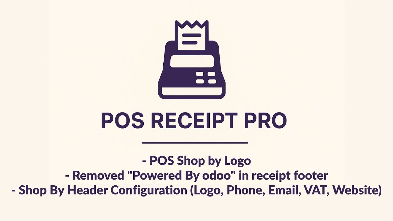 POS Receipt Pro for Odoo 18 | Customize point of sale Receipts Easily with Odonity 