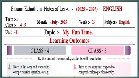 #July, Lessonplan, CLASS (4&5)