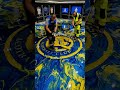 Al Nassr Floor is INSANE 🤯 Blue &amp; Yellow Epoxy #epoxy #epoxyfloor #satisfying