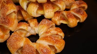 ФАНТАСТИЧЕСКОЕ ОБЪЕДЕНИЕ К ЧАЮ! Яблочные колечки в слоёном тесте | Apple puff pastry