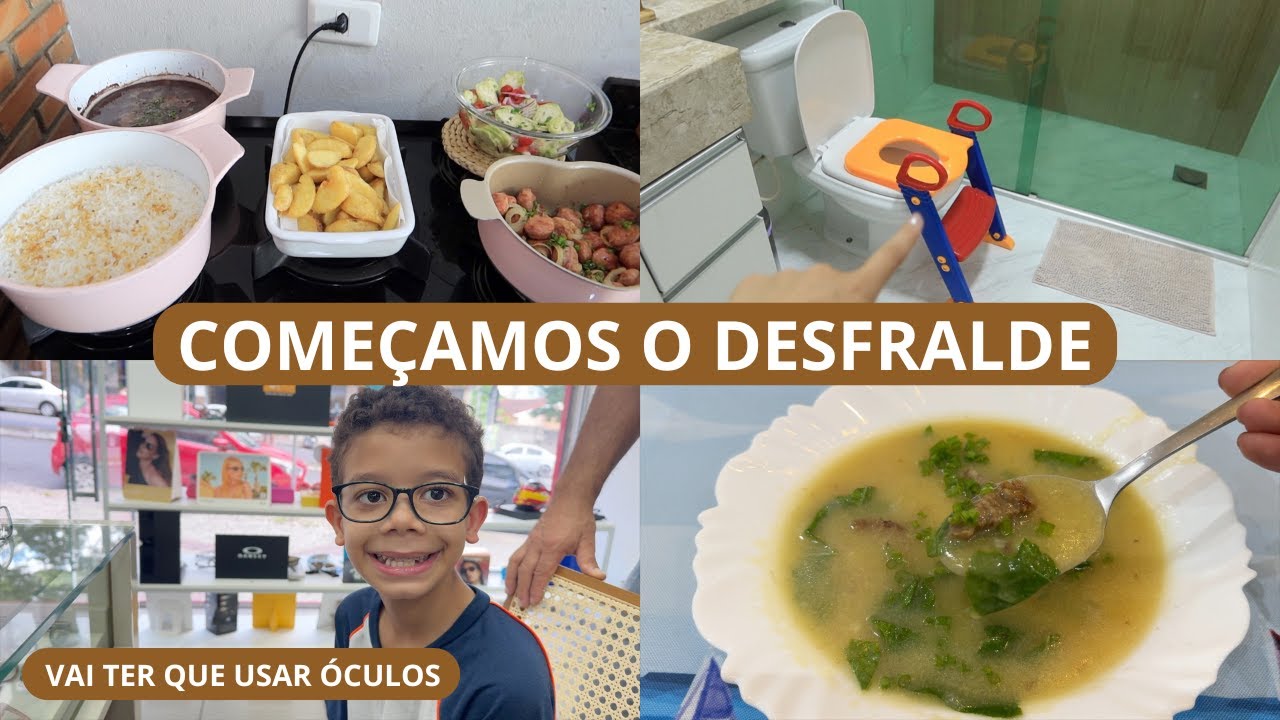 ALMOÇO DO DIA A DIA, SALADA DE JILÓ, OLHANDO ÓCULOS PARA ELE, DESFRALDE E MINGAU DE FUBÁ COM COUVE