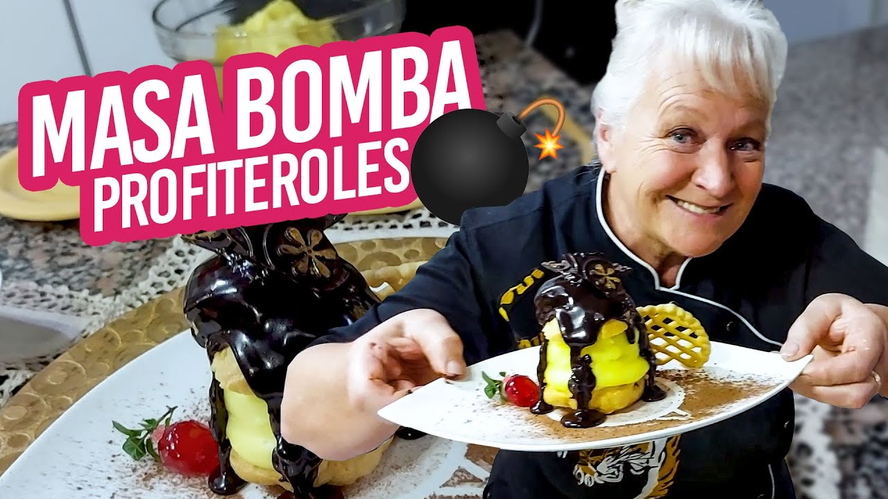 Como hacer Masa bomba muy fácil! ? Profiteroles Rellenos con crema y dulce  de leche! Pastelería! - YouTube