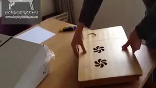 Multipurpose Wooden Laptop Table With Dual Cooling Fans