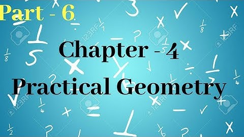 CBSE Class 8 MATHS / Chapter 4 - PRACTICAL GEOMETRY /(Part 6/13) Ex:4.3 Q 1(ii)