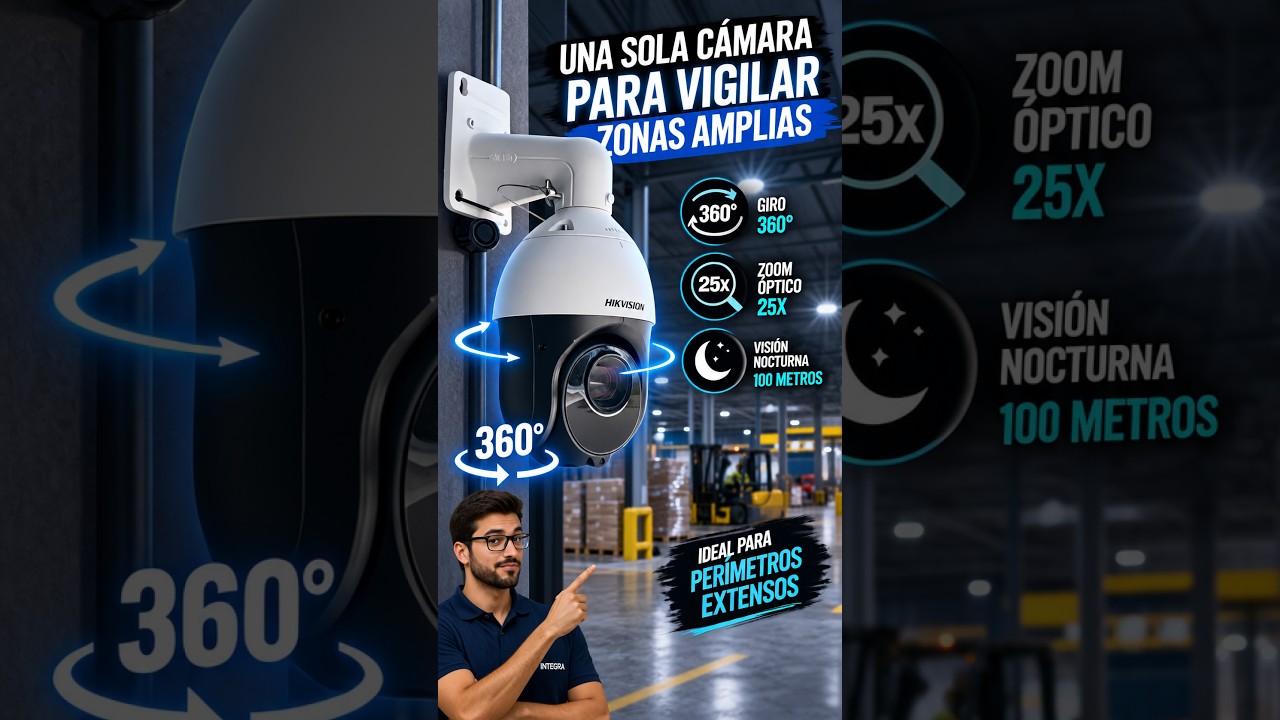 Domo Ptz Ip Hikvision DS-2DE4225IW-DE 2mp POE X25 Zoom Darkfighter Ir 100mts #cctv #ia #seguridad