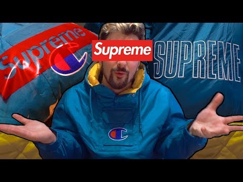 champion x supreme parka