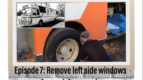 Domino Denning Bus Conversion | Ep. 7: Removing left side main windows and remaining panels