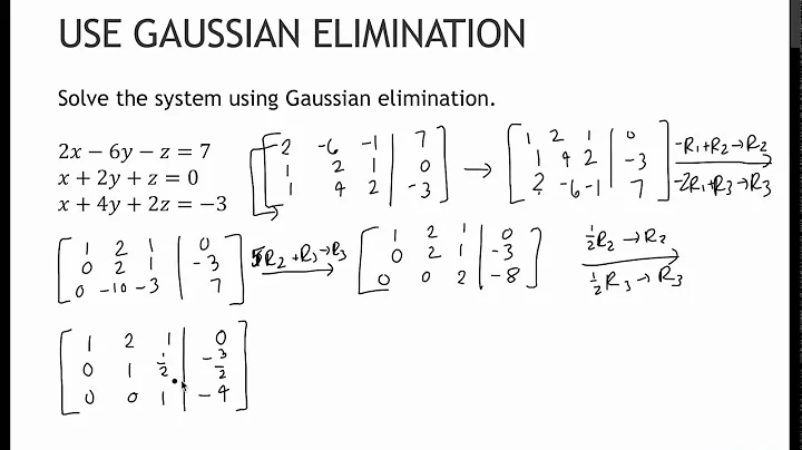 125.1 Use Gaussian Elimination (6.1)