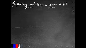 Factoring Quadratic Trinomials with a Leading Coefficient Not Equal to 1.
