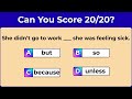 English Quiz | English Conjunction Quiz | English Grammar Test