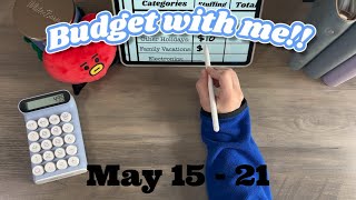 Budget with me $495 || May week 3 paycheck 2024