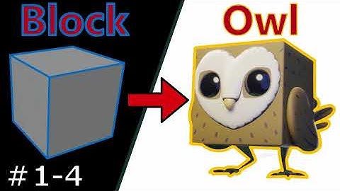 Blender Blocking Tutorial All Steps★for Beginners 1/4🦉Owl character