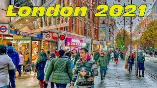 London Midweek Evening Street Walk | Piccadilly to Marble Arch via Regent Street-London Walk 2021-4k