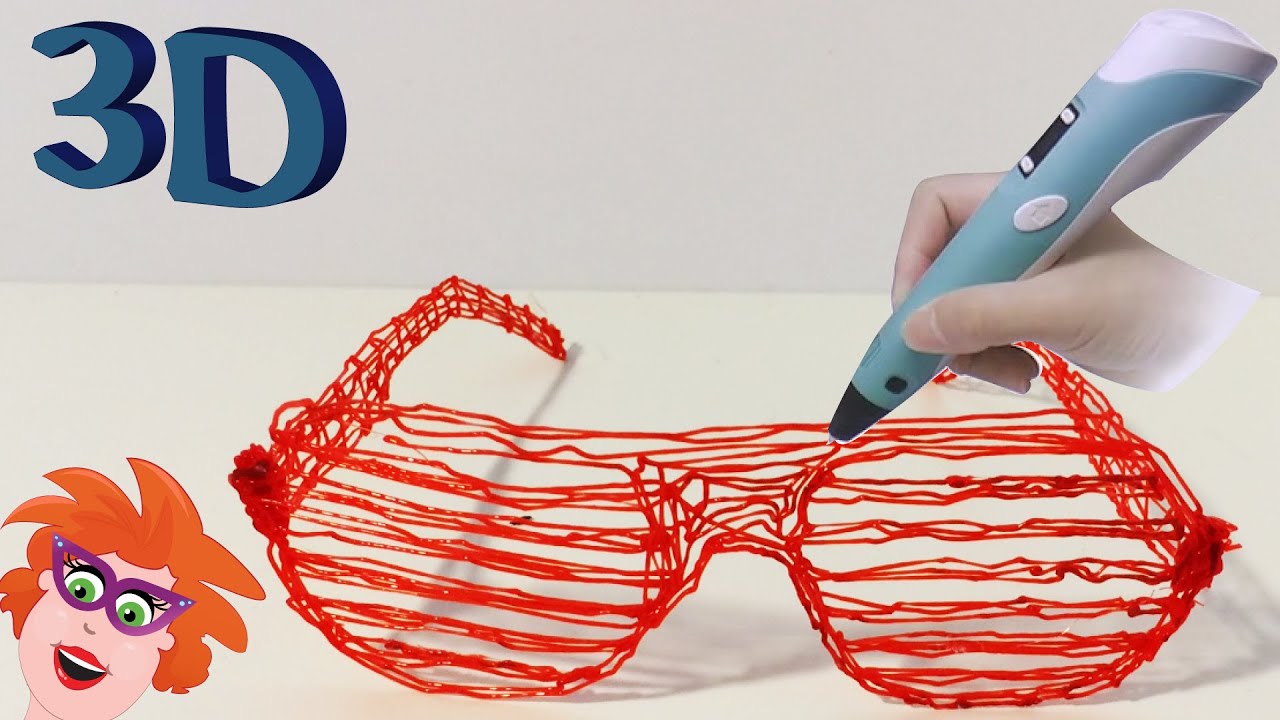 Beste 3D printerpen demonstratie - 3D bril sunglasses maken met de EM-81