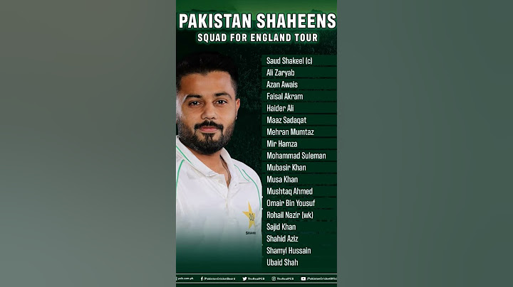 Pakistan Shaheens Squad Announced for England Tour #pakistanshaheenvseng