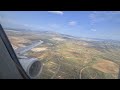 Passenger view seat 5a takeoff from lgav athens intl eleftherios venizelos with aegean airlines a321