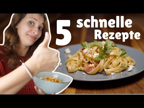 5 schnelle Rezepte in unter 10 Minuten || vegetarisch und abwechslungsreich. 