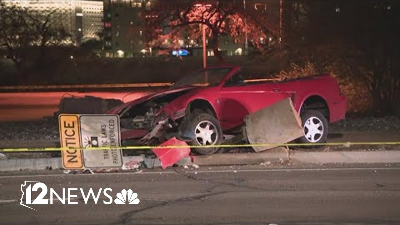 Motorcycle, car involved in street racing crash in Tempe