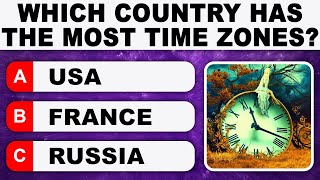 General Knowledge Questions  WHICH COUNTRY HAS THE MOST TIME ZONES? | Daily Trivia Quiz Round 27