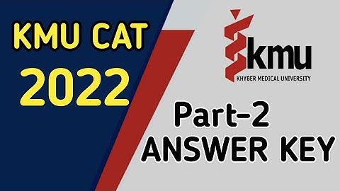 KMU-CAT 2022 answer key part-2 | kmu cat 2022 result  #edu4all